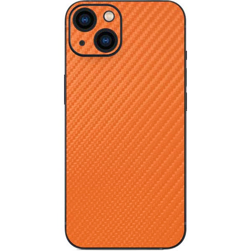Orange Carbon Fiber Specialty Material iPhone 13 Skin